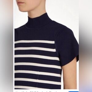 Khaite SS/17 Stephanie Flared Sleeve Striped Cropped Top orange- RARE